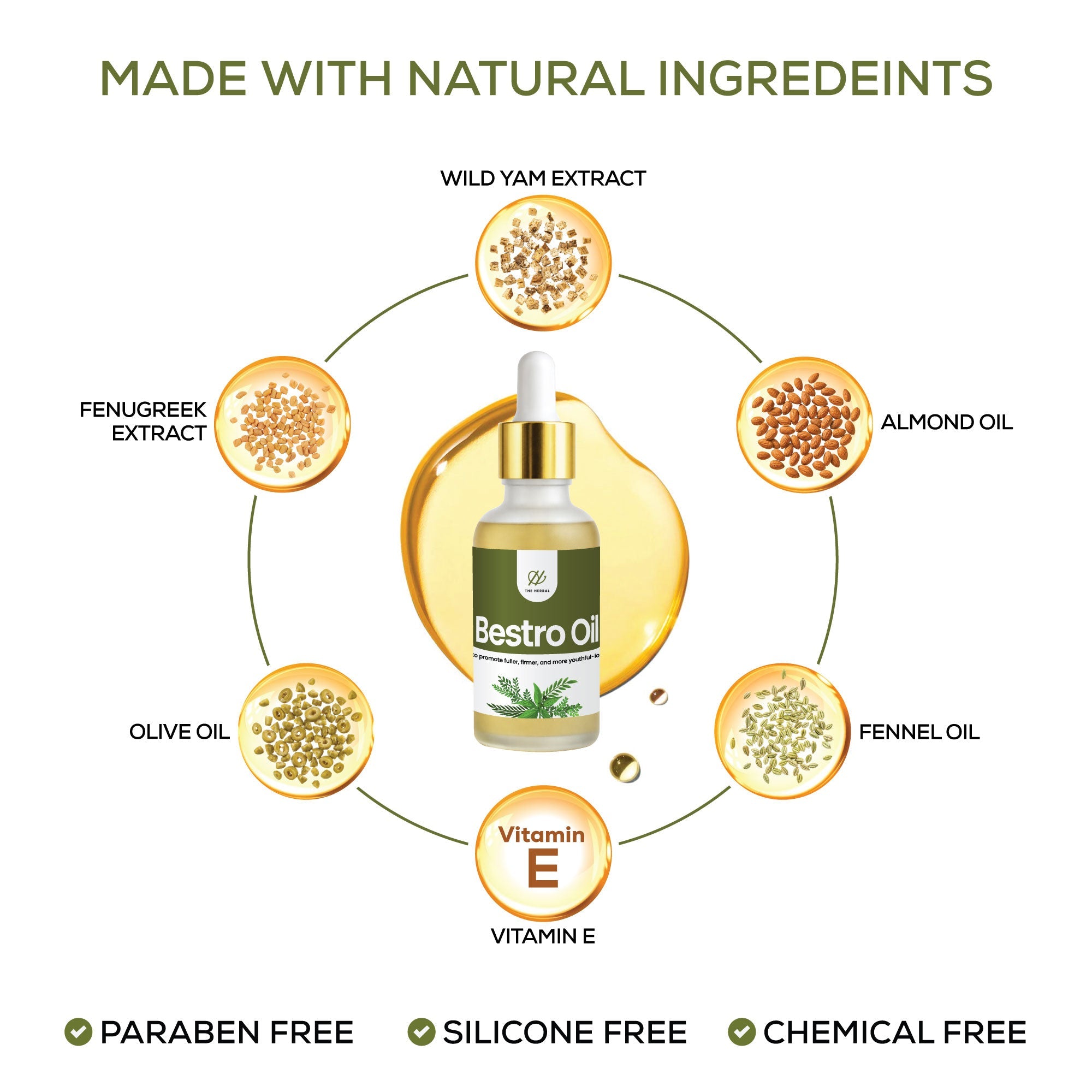 Bestro Oil – Herbal Oil for Naturally Firm, Lifted & Fuller Skin