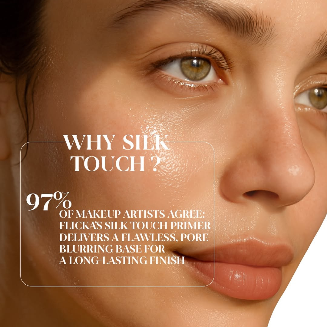 (BUY 1 GET 1 FREE ) Flicka Silk Touch 3 in 1 Moisturizer and Primer for Face | Long-Lasting, Flawless and Dewy Makeup Base | Pore Minimizer | All Skin Types