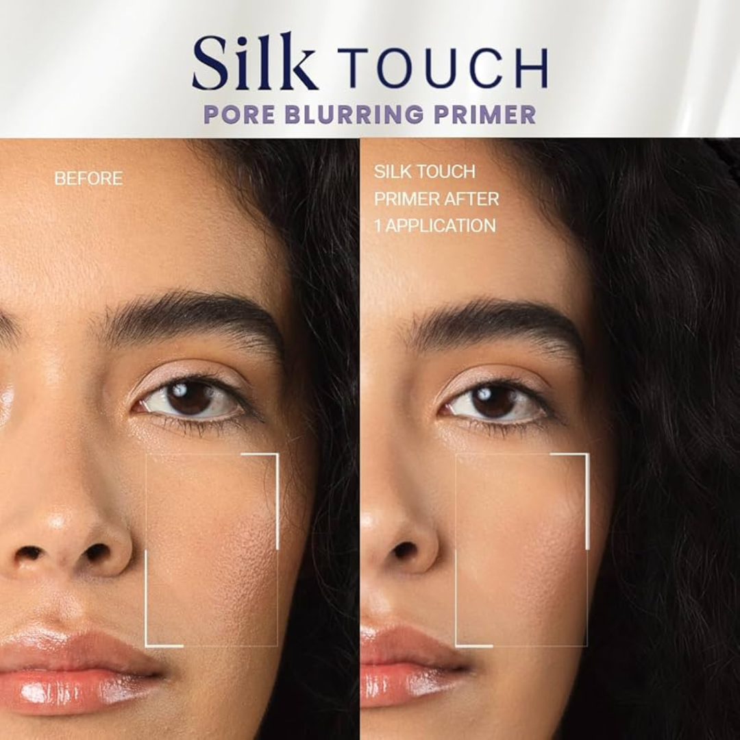 (BUY 1 GET 1 FREE ) Flicka Silk Touch 3 in 1 Moisturizer and Primer for Face | Long-Lasting, Flawless and Dewy Makeup Base | Pore Minimizer | All Skin Types