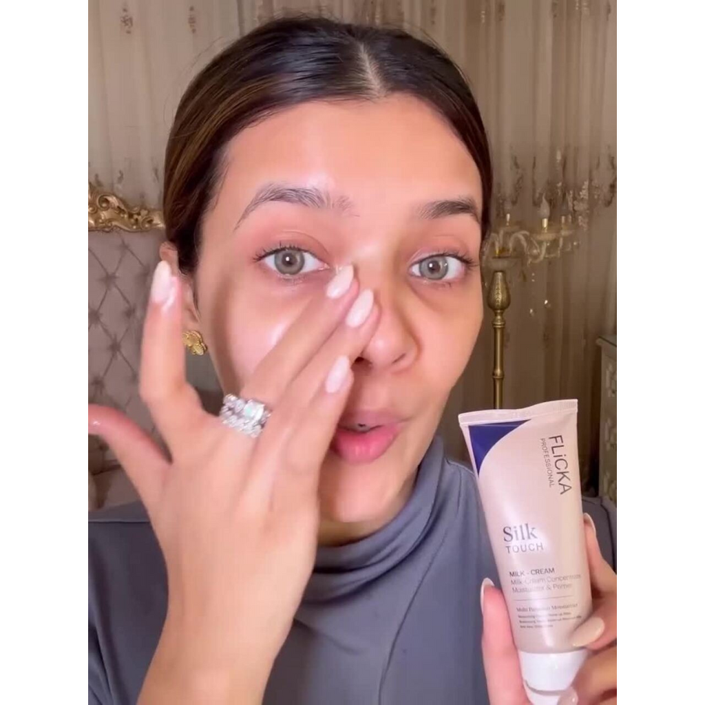 (BUY 1 GET 1 FREE ) Flicka Silk Touch 3 in 1 Moisturizer and Primer for Face | Long-Lasting, Flawless and Dewy Makeup Base | Pore Minimizer | All Skin Types