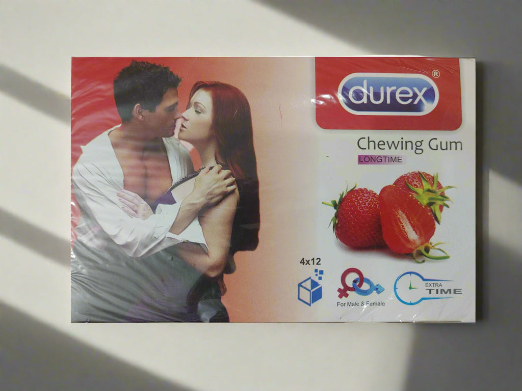 Durex Strawberry Flavored Timing Bubble Gum- 48 GUM'S