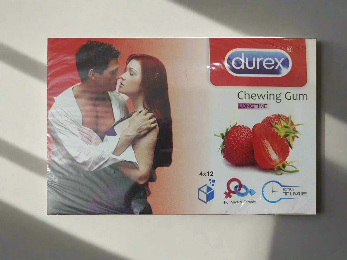 Durex Strawberry Flavored Timing Bubble Gum- 48 GUM'S