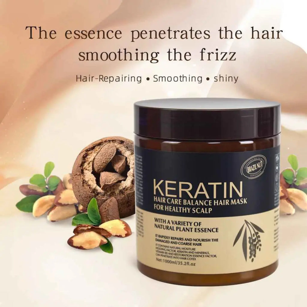 Keratin Hair Mask with Brazil Nut Oil – Deep Repair & Shine 500 ml